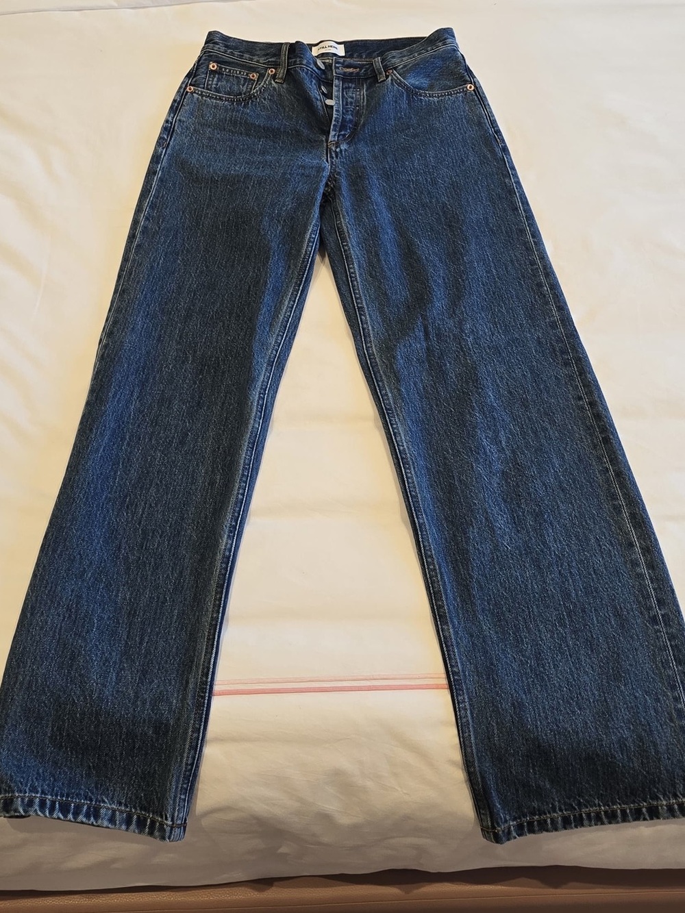 Still Here Classic Wide-Leg Women's Jeans in Dark Blue